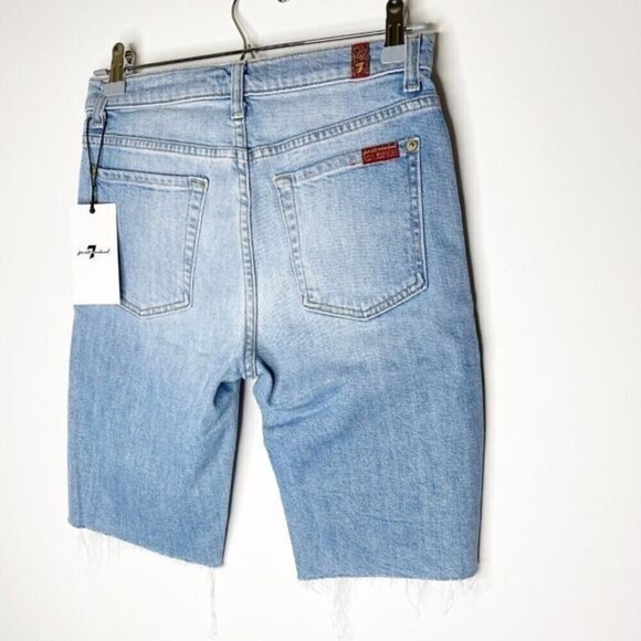 7 FOR ALL MANKIND Bermuda High Waist Shorts  - Picture 7 of 9